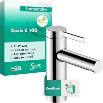 Afbeelding van hansgrohe Zesis S ééngreeps wastafelmengkraan 100 CoolStart zonder afvoergarnituur, chroom, 74721000