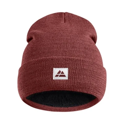Afbeelding van DANISH ENDURANCE Beanie van Gerecycelde Materialen met Polar Fleece Rood