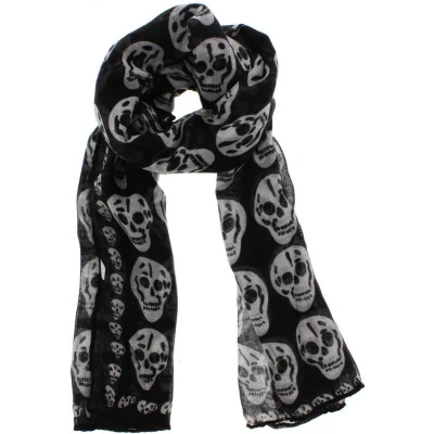 Afbeelding van Zac&#039;s Alter Ego Sjaal Black Skull Print Zwart