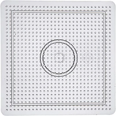 Afbeelding van Creativ Company Strijkkralenbordje Vierkant Helder, 14,5 x 14,5cm