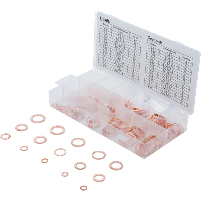 Afbeelding van BGS Assortiment afdichtringen koper 150 delig