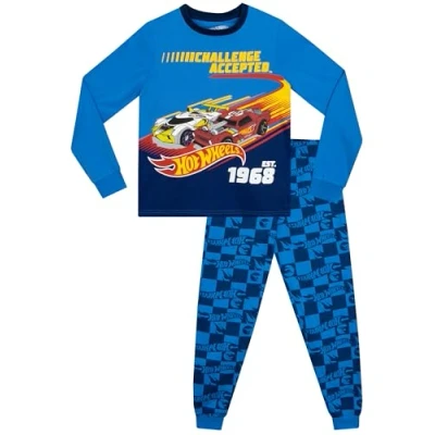 Afbeelding van Hot Wheels Pyjama Raceautos Voor Jongens Jongenspyjama Met Lange Mouwen Blau 122