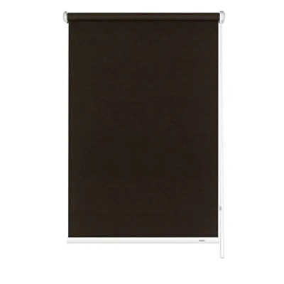 Afbeelding van GARDINIA Rolgordijn met zijgeleiding, plafond , of wandmontage, lichtdoorlatend, ondoorzichtig, montagemateriaal meegeleverd, donkerbruin, 52 x 180 cm (BxH)