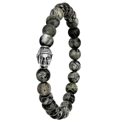 Afbeelding van Lucardi Armband silvercoloured, Heren, Maat: 19cm, Silver/coloured
