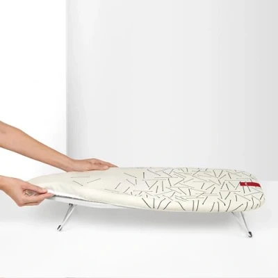 Afbeelding van Rayen Universele Strijkplankhoes EasyClip 2 lagen: 100% Katoenen Canvas Schuimrubberen vulling Afmeting: 80 x 40 cm Stempelen