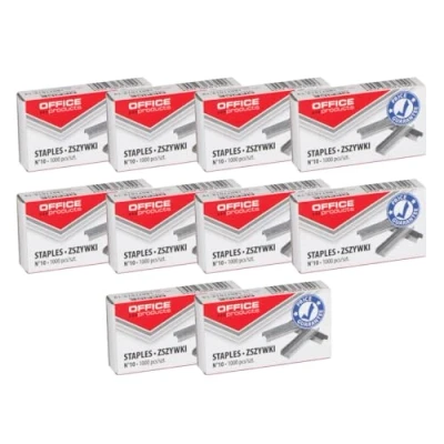 Afbeelding van OFFICE PRODUCTS 18071019 19 nietjes 10/5 zilver/10.000 stuks 10 x 1000 stuks/standaard handnietjes/nietjes/nietjesklemmen, paperclips/verzinkt