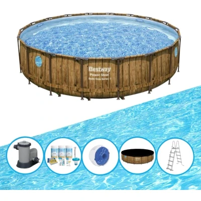 Afbeelding van Bestway Zwembad Power Steel Swim Vista Zwembadpakket 488x122 cm