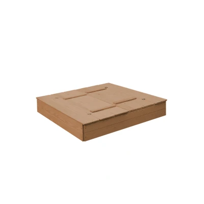 Afbeelding van roba Uitvouwbare Houten Zandbak met 2 Banken 123,5 cm Lengte x 127 Breedte 22,3 Hoogte Bruin