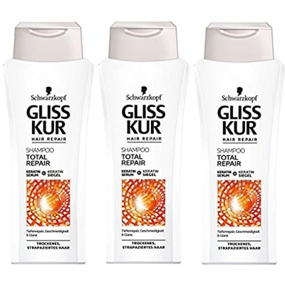 Afbeelding van Gliss Kur Shampoo &quot;Total Repair 19&quot; voor droog en beschadigd haar 250 ml