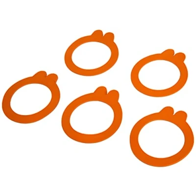 Afbeelding van Le Parfait 8012382.0 afdichtring met 2 oren, kunststof, oranje, diameter 85 mm, 10 stuks