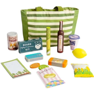 Afbeelding van Bigjigs houten boodschappen speelset, 17dlg.