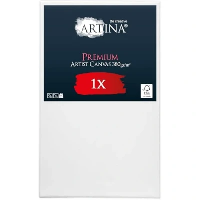 Afbeelding van Artina Schildersdoeken 70x100 cm FSC® Schildersdoek 380 g/m² Premium Canvas Dubbel Geprimed Spieraam Wit