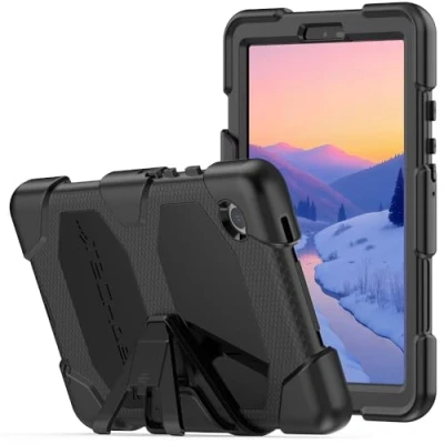 Afbeelding van TECHGEAR G SHOCK Hoesje past op Samsung Galaxy Tab A9 8,7 inch 2023 (SM X110 / SM X115) Stoer robuust pantser schokbestendig impact survivalhoesje met standaard, kinderen scholen bouwers