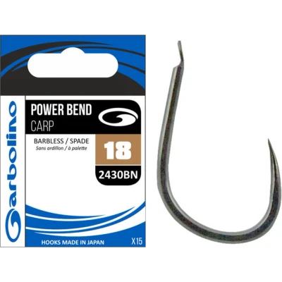 Afbeelding van Garbolino Power Bend Carp Barbless Spade (15 pcs) Maat : 16