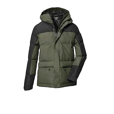 Afbeelding van killtec Jongens Gewatteerde jas met capuchon/winterjas is waterafstotend KOW 156 BYS QLTD JCKT, dark olive, 140, 40912 000