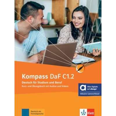 Afbeelding van Kompass daf C1.2, libro del alumno y de ejercicios edicion hibrida allango: Deutsch für Studium und Beruf. Kurs Übungsbuch mit Audios Videos inklusive Lizenzschlüssel allango (24 Monate)