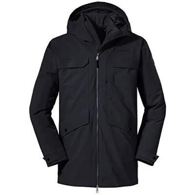 Afbeelding van Schöffel 3 in 1 parka Moskou M, wind en waterdichte herenwinterjas, met gewatteerde uitneembare binnenjas