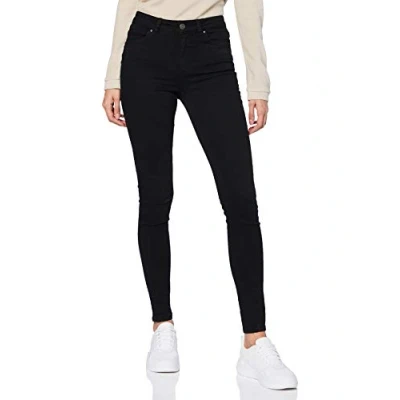 Afbeelding van Pieces Pcdelly Jeans Skinny Fit, Dames, Maat: XSx32, Black