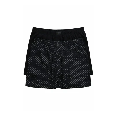 Afbeelding van JP 1880 Minimal AOP, Dp boxershorts voor heren, zwart, 3XL