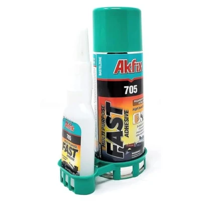 Afbeelding van Secondelijm met spuit activator. Superlijm kleefversneller. Professionele alleslijm hoge hechtsterkte (50gr lijm 200 ml spray)