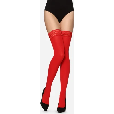 Afbeelding van Merry Style Dames Hold Up Kousen 20 Denier Licht glanzend Elastisch Polyamide MS GB 216 Rood XS S