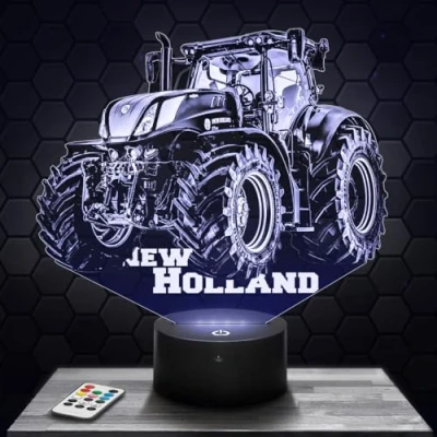Afbeelding van Nachtlampje Touch N.Holland Landbouwtractor 3D LED Illusie Lamp, Cadeau idee Kerstmis Verjaardag Jongens en Meisjes Nachtlamp Kinderkamer of Volwassenen TOP