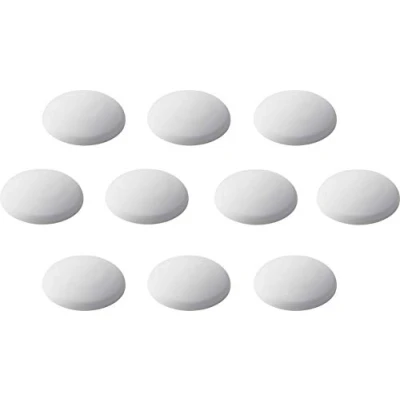 Afbeelding van Metafranc Deurbuffer Ø 40 mm zelfklevend wit 10 stuks in praktische set betrouwbare wandbescherming voor het voorzichtig openen van deuren en ramen/muurbuffers/aanslagdemper / 431816