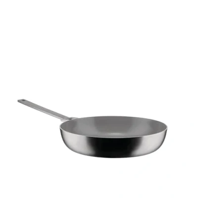 Afbeelding van Alessi Convivio DC114/28 Koekenpan met diep design, multiply, geschikt voor inductie, 8/10 roestvrij staal PVD en magnetische stalen bodem, keramische antiaanbakbinnenkant, mat