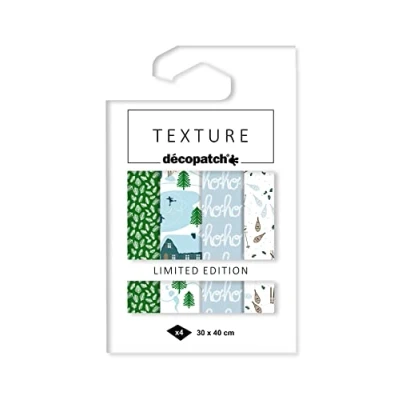 Afbeelding van Set Texture Decopatch kerstpapier Kerst Winter hotfoil Limited Edition