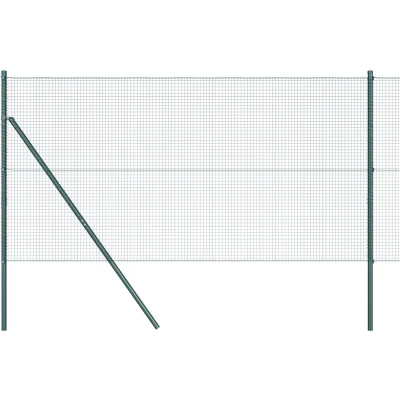 Afbeelding van vidaXL Paal Set van 2 Groen Staal, PVC 10 x 1 m Stevig