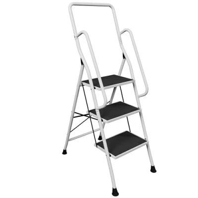 Afbeelding van Home Vida 3 stap Ladder met Veiligheidsleuning Opvouwbare Veiligheid Antislip Matte Veilig Op zwaar werk berekend