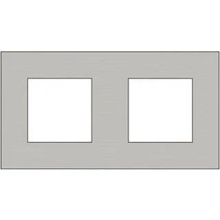 Afbeelding van Niko pure stainless steel 2 voudig afdekraam horizontaal verticaal 83x154mm ip41 rvs 150 76800
