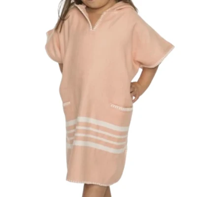 Afbeelding van Kinder Strandponcho Hamam Melon van Lalay maat 2 3 jaar t/m 10 11