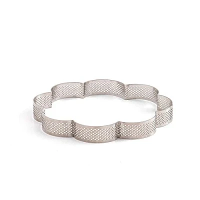 Afbeelding van Decora 0064081 microgeperforeerde bloem 16 x 3,5 H cm roestvrij staal
