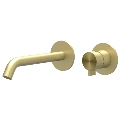 Afbeelding van IVY Tribe afbouwdeel inbouw wastafelkraan 19,5cm RVS 316 Geborsteld Mat Goud PVD