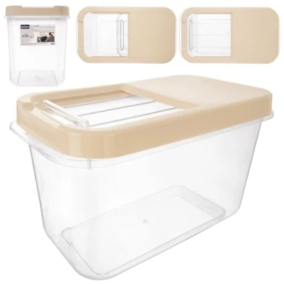 Afbeelding van Opbergbox voor Wascapsules, Waspoeder en Voeder Beige 10 l Opbergdoos Opslag Container