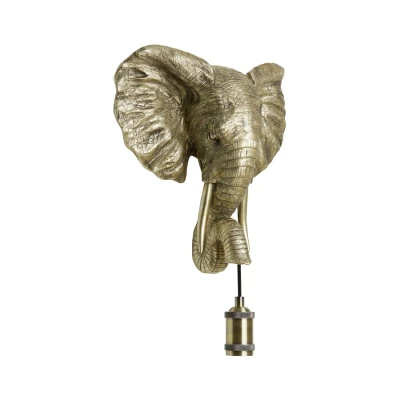 Afbeelding van Light &amp; Living Elephant wandlamp 35x13x36 cm licht goud Kunststof