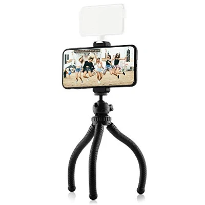Afbeelding van MOJOGEAR Octopus reisstatief flexibel statief met telefoonhouder voor iPhone, Android Phone, Camera en Go Pro.