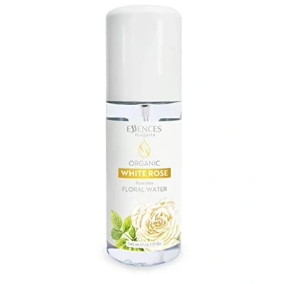 Afbeelding van Essences Bulgaria Biologische Witte Rozen Bloemen Water 140ml Rosa alba 100% Puur en Natuurlijk Anti Age Verfrissende Schoonheidsmist Alcoholvrij Make up Verwijderaar Hydraterend