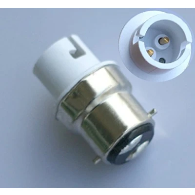 Afbeelding van 2 stuks B22 naar B15/BA15D/B15D halogeen of led gloeilamp adapter lamp bus nieuw