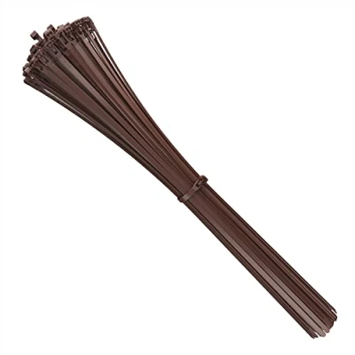 Afbeelding van intervisio Bruine Hersluitbare Kabelbinders Extra lang 540 mm x 7.6 Herbruikbaar Tie Wraps 540mm Hoge kwaliteit Premium Nylon Losneembaar Bruin 100 stuks