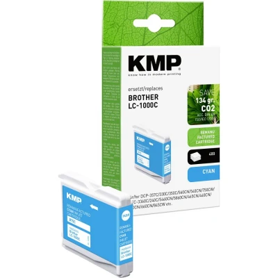 Afbeelding van KMP Inktcartridge vervangt Brother LC 1000C Compatibel Cyaan B75C 1035,4003