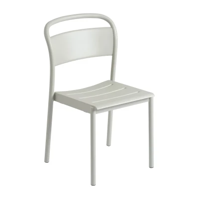 Afbeelding van Muuto Linear steel side chair stoel Grey (RAL 7044)