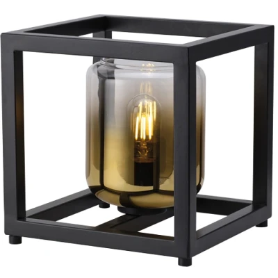 Afbeelding van Freelight Tafellamp Dentro B 26 cm goud glas zwart