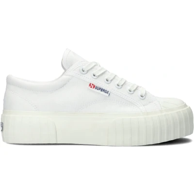 Afbeelding van Superga Women 2631 Stripe Platform White Avorio Schoenmaat 41