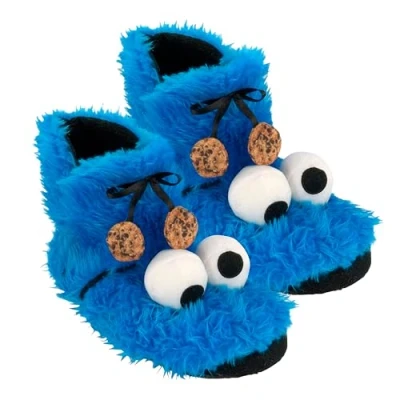 Afbeelding van Plush Booties Cookie Monster: polyester, L (41/42)