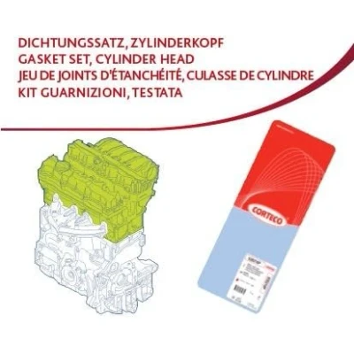 Afbeelding van Corteco Cilinderkop pakking set/kopset 417627P