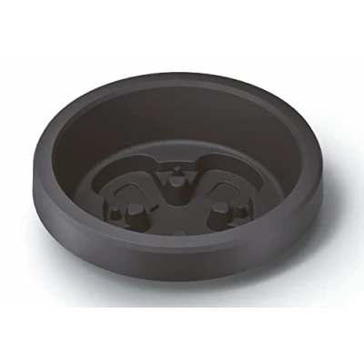 Afbeelding van Spetebo XXL plantenbak rond antraciet 58 cm kunststof bloempot voor buiten planten bloemen schaal pot groot