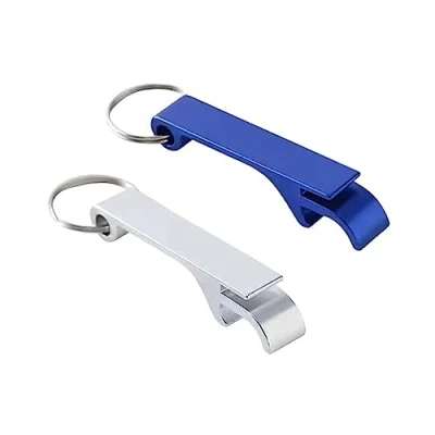Afbeelding van Flesopener, 2 Stuks Bierflesopener, Aluminium Flesopener Sleutelhanger, Voor Festivals, Feesten.