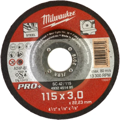 Afbeelding van Milwaukee Accessoires Metaaldoorslijpschijf SC42 115 x 3 PRO+ 25 stuks 4932451495